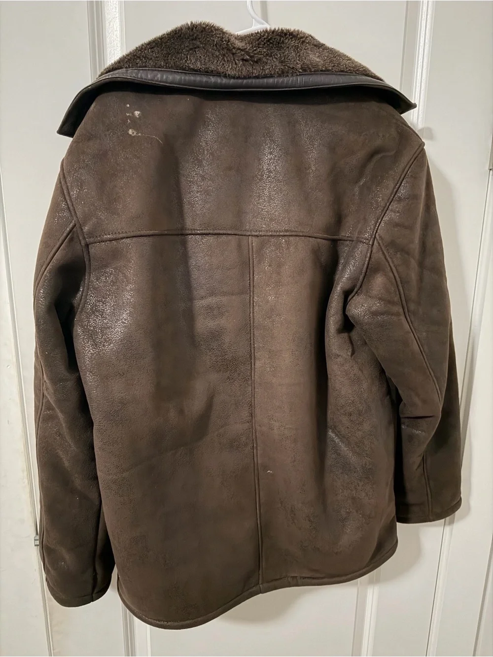 Gucci Men's Dark Brown Shearling Bomber Jacket